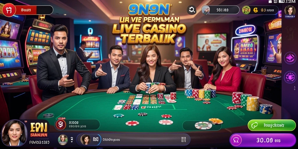 Gameplay seru di 9N9N dengan dealer langsung.