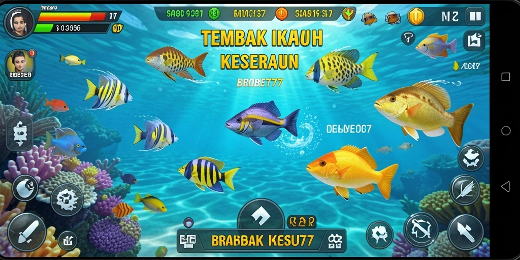 Tampilan menarik dari gameplay Tembak Ikan yang dinamis dan seru.