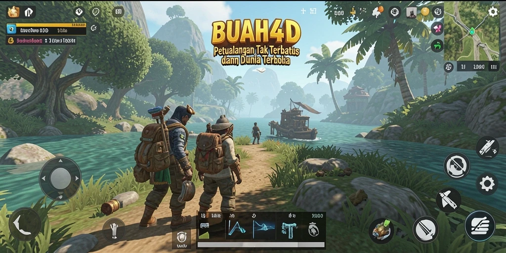 Screenshot gameplay BUAH4D menampilkan petualangan menarik di dunia terbuka.