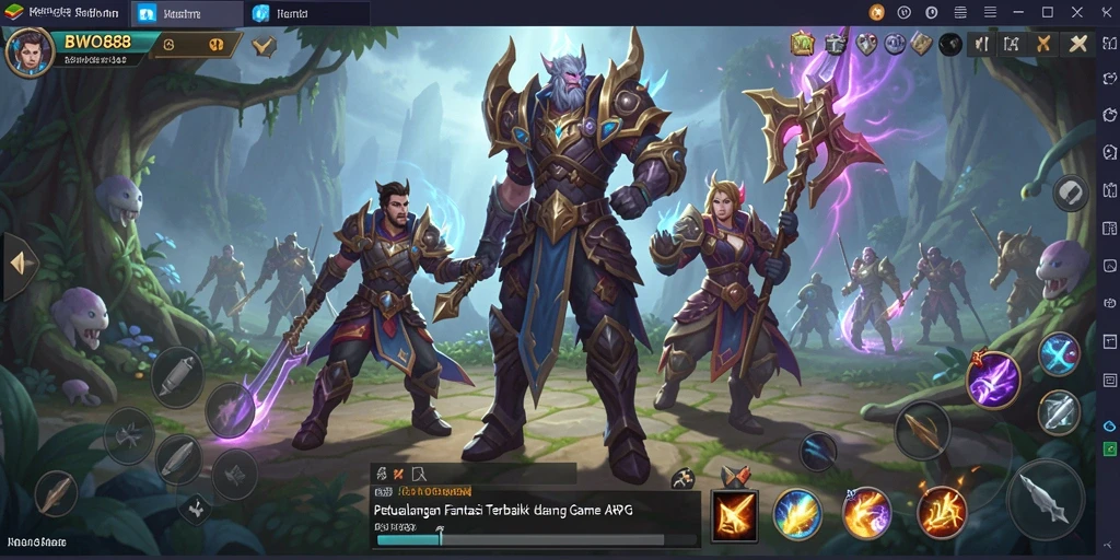 Screenshot gameplay BWO888 yang menampilkan aksi seru petualangan ARPG.