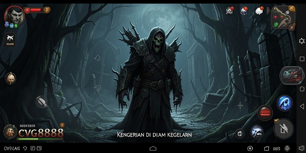 Gameplay menyeramkan dari CVG8888 menampilkan suasana kegelapan yang mencekam.