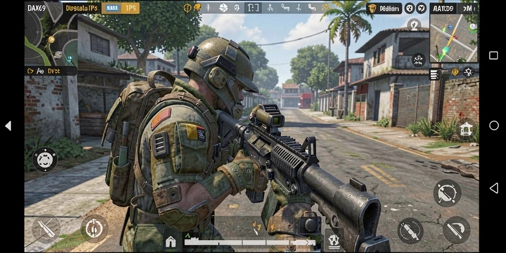 Screenshot menampilkan aksi seru dalam gameplay TPS DAX69.