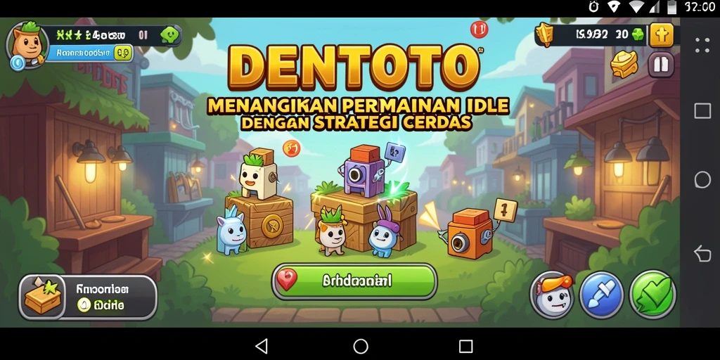Tampilan gameplay DENTOTO yang mengasyikkan di antara karakter Idle.
