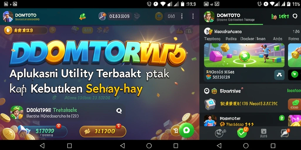 Tampilan screenshot DOMTOTO dengan antarmuka yang menarik dan informatif.