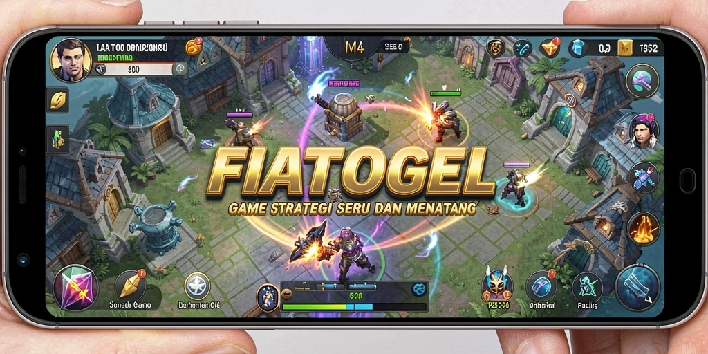 Tampilan gameplay seru dari FIATOGEL yang penuh strategi.