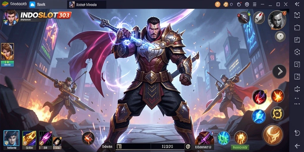 Tangkapan layar INDOSLOT303 menampilkan pertarungan mendebarkan antara karakter.