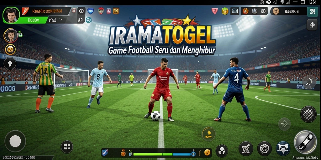 Tampilan gameplay seru dengan pertandingan Football yang penuh aksi.