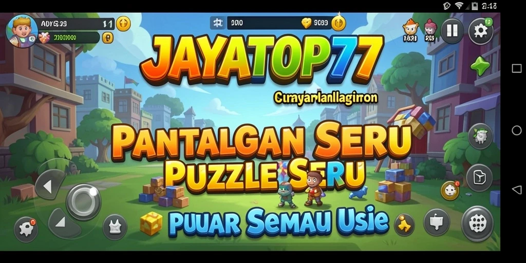Tampilan gameplay seru JAYATOP77 di level puzzle.
