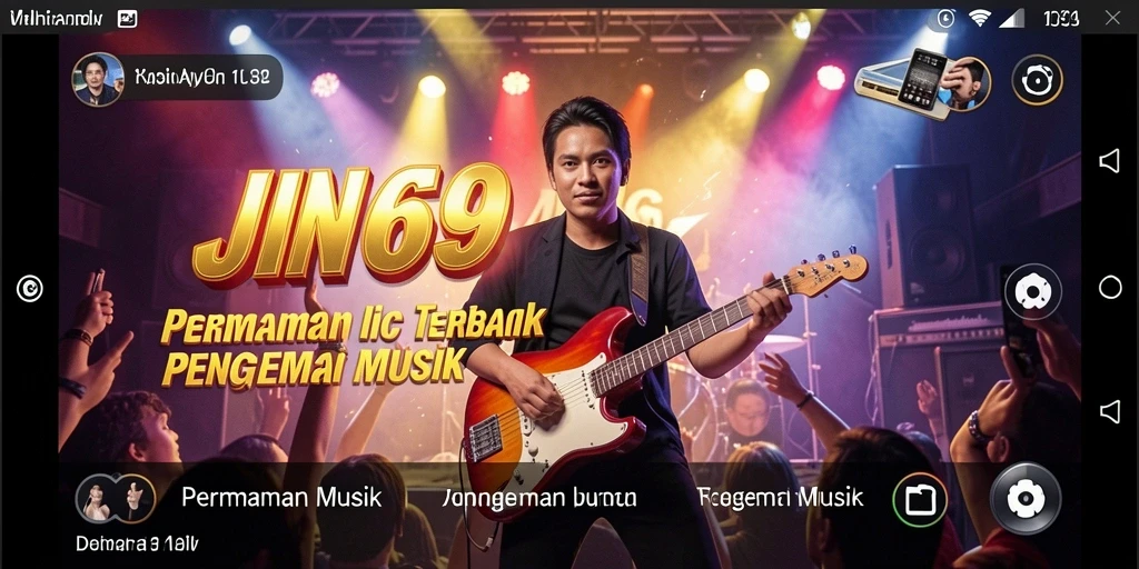 Gameplay JIN69 dengan fitur karaoke dan tantangan musik.