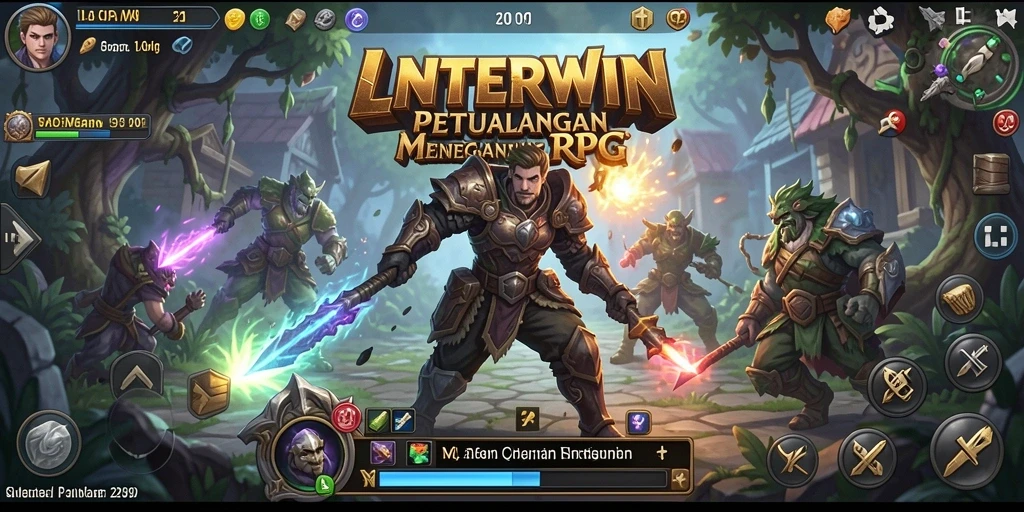 Tampilan gameplay LNTERWIN yang mendebarkan dalam mode RPG.