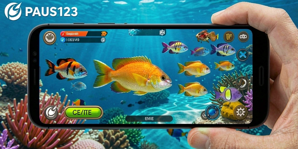 Tampilan gameplay Tembak Ikan yang seru di PAUS123.
