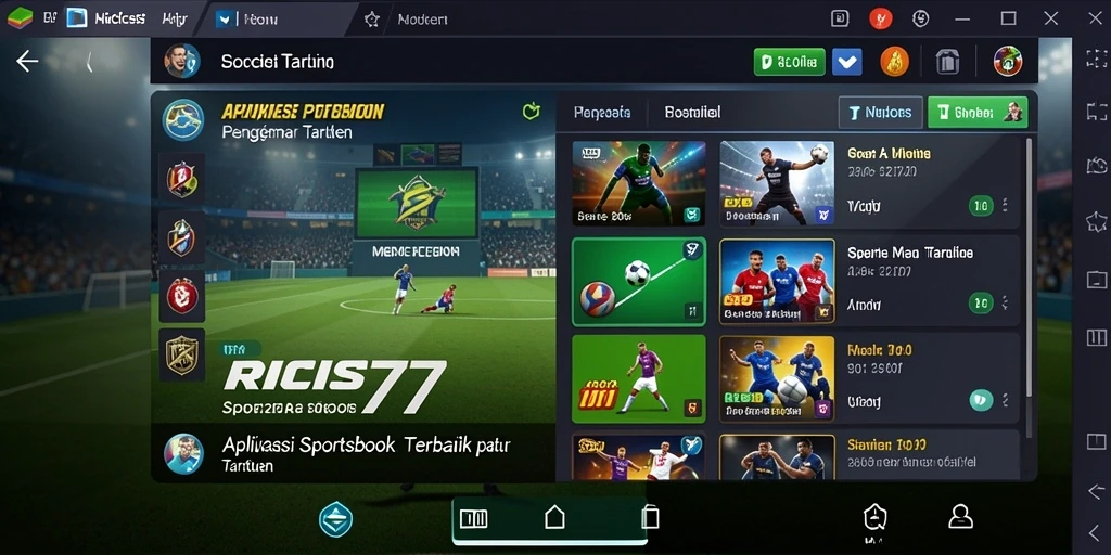Tampilan antarmuka RICIS77 saat bermain Sportsbook.