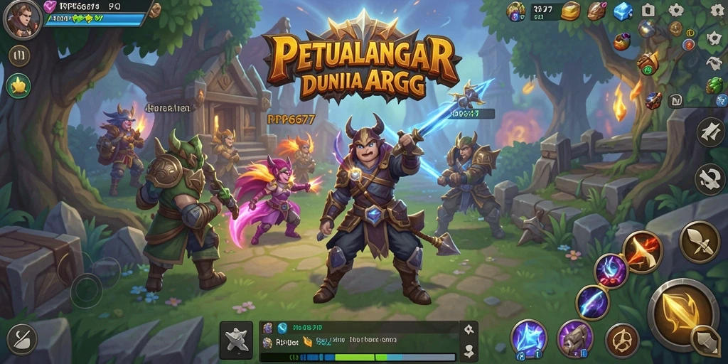 Tangkapan layar gameplay menarik dari RP6677 yang menampilkan aksi pertempuran ARPG.