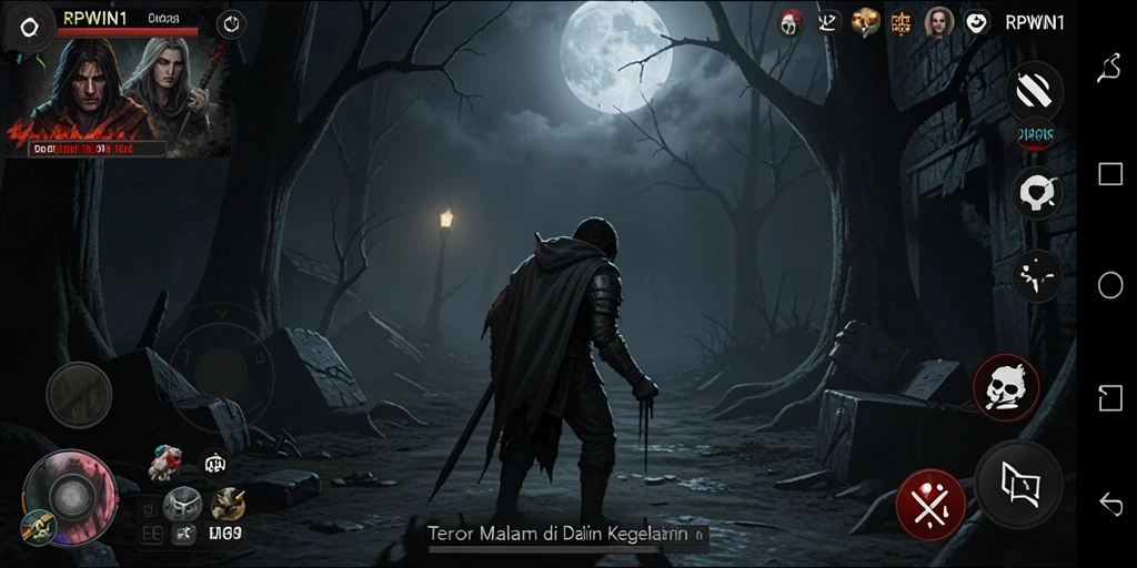Tampilan gameplay RPWIN1 yang menegangkan dan mencekam.