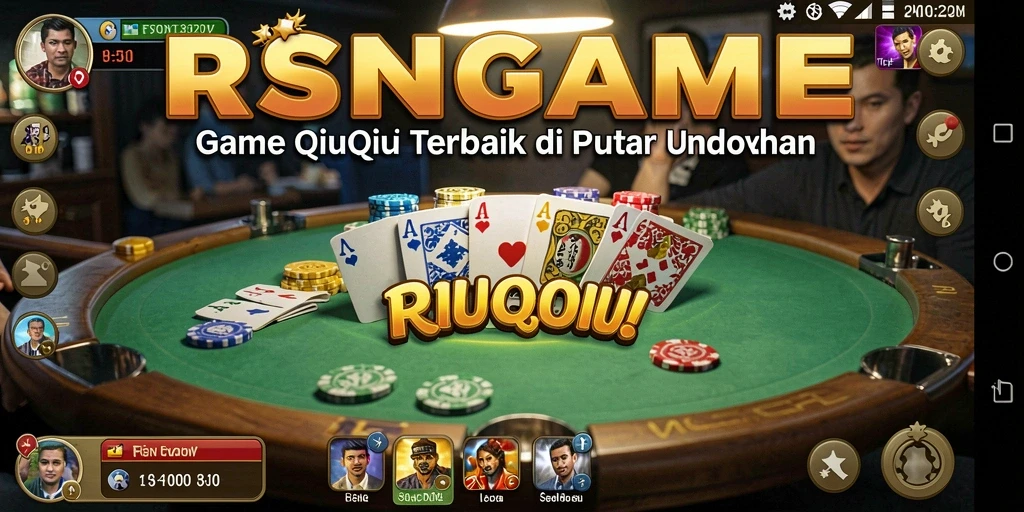 Screenshot utama RSNGAME menampilkan aksi seru permainan QiuQiu.