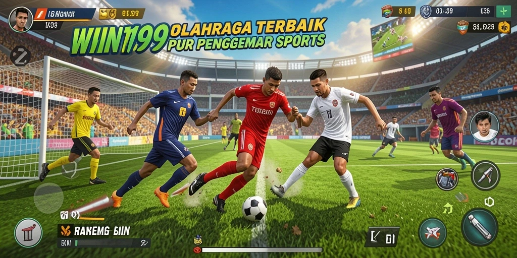 Screenshot gameplay WIN199 menunjukkan aksi seru dalam olahraga.