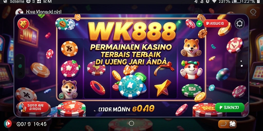 Tampilan gameplay WK888 yang menakjubkan di dalam aplikasi Kasino.