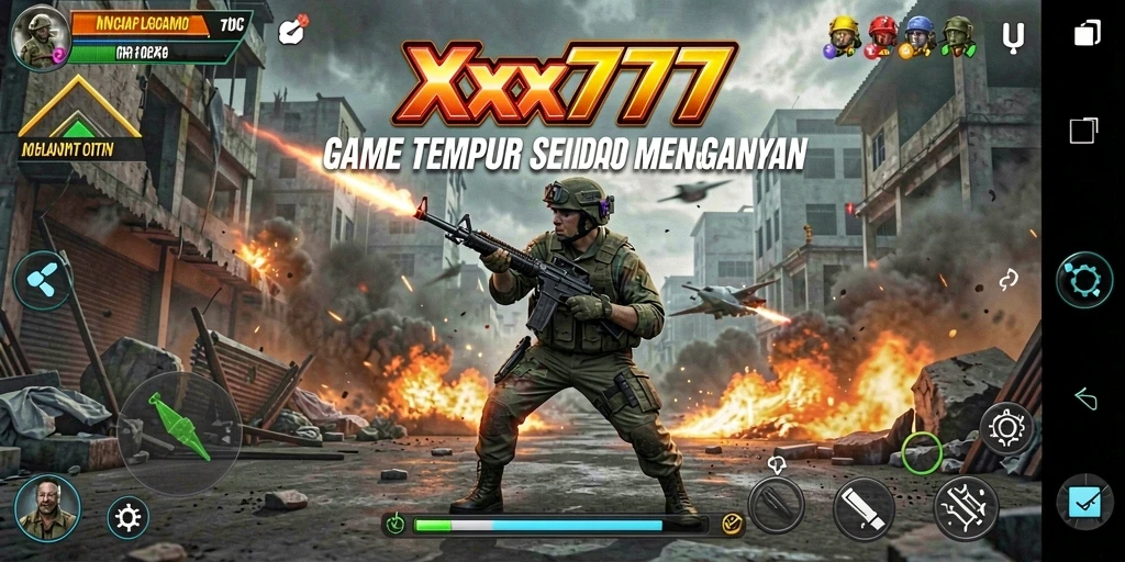Tangkapan layar XXX777 menampilkan aksi tempur yang mendebarkan.