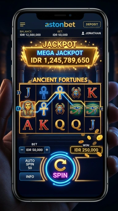 Tampilan antarmuka aplikasi Astonbet yang ramah pengguna.